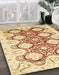 Abstract Sun Yellow Oriental Rug in Family Room, abs453