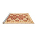 Sideview of Machine Washable Oriental Orange Traditional Area Rugs, wshabs453org