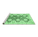 Sideview of Machine Washable Oriental Emerald Green Traditional Area Rugs, wshabs453emgrn