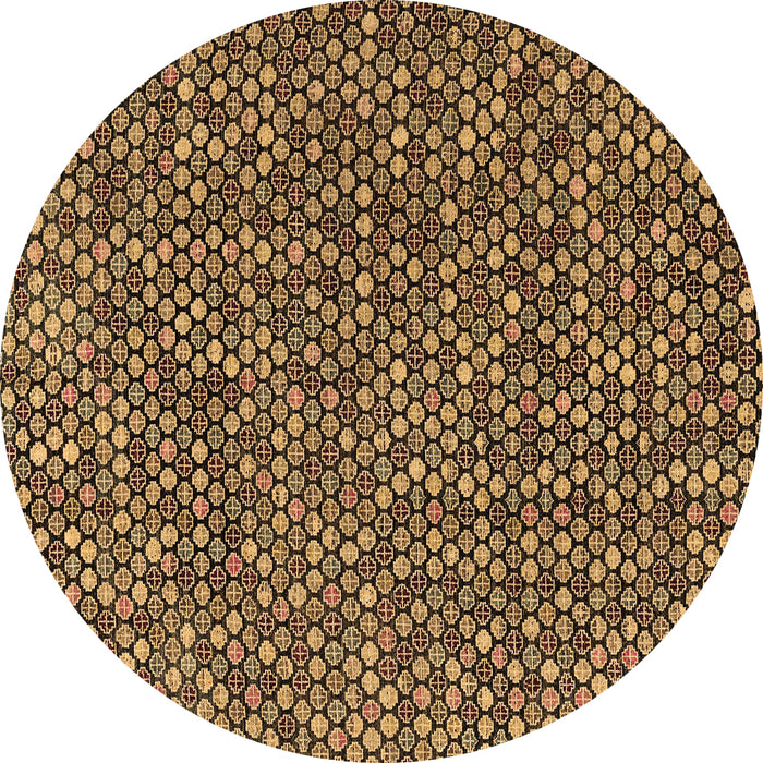 Round Machine Washable Abstract Brown Modern Rug, wshabs4540brn
