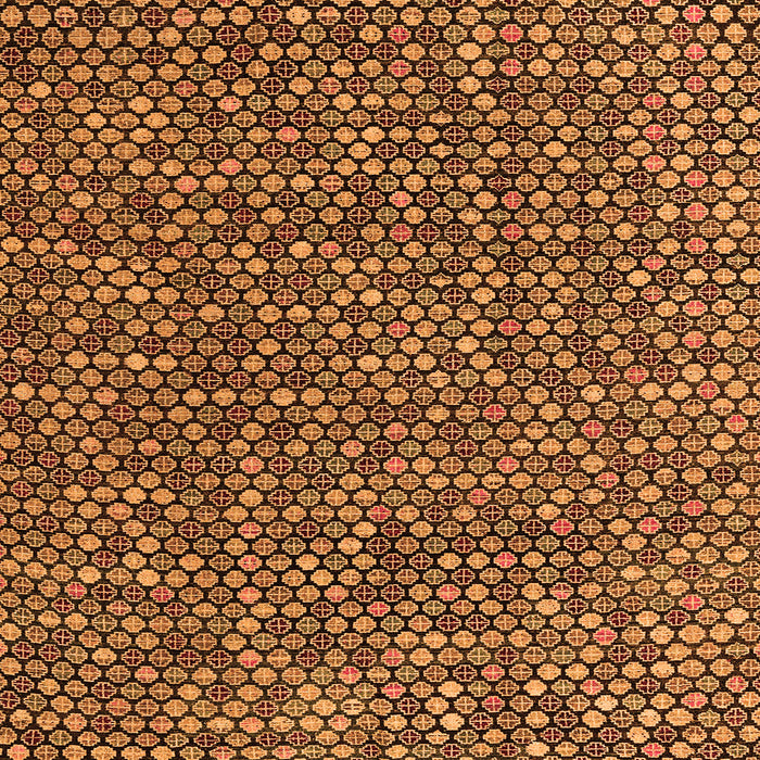 Square Abstract Orange Modern Rug, abs4540org