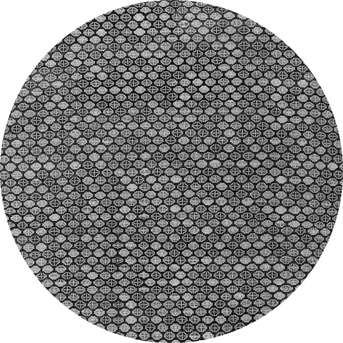 Round Abstract Gray Modern Rug, abs4540gry