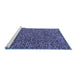 Sideview of Machine Washable Abstract Blue Modern Rug, wshabs4540blu