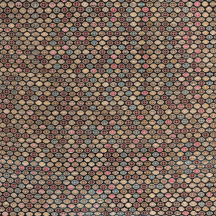 Square Machine Washable Abstract Night Red Rug, wshabs4540