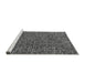 Sideview of Machine Washable Abstract Gray Modern Rug, wshabs4540gry