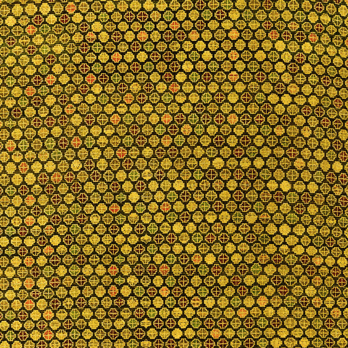 Abstract Yellow Modern Rug, abs4540yw