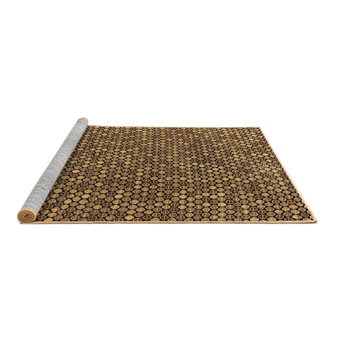 Sideview of Machine Washable Abstract Brown Modern Rug, wshabs4540brn