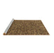 Sideview of Machine Washable Abstract Brown Modern Rug, wshabs4540brn