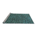 Sideview of Machine Washable Abstract Light Blue Modern Rug, wshabs4540lblu