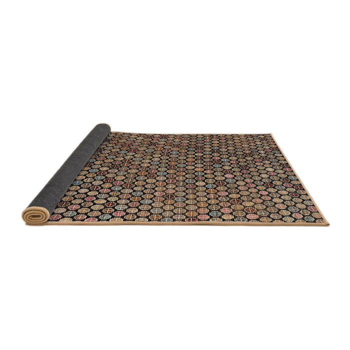 Sideview of Abstract Bakers Brown Modern Rug, abs4541