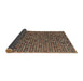 Sideview of Abstract Bakers Brown Modern Rug, abs4541