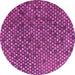 Round Machine Washable Abstract Pink Modern Rug, wshabs4541pnk