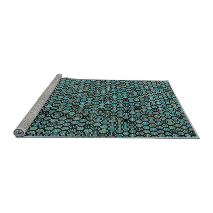 Sideview of Machine Washable Abstract Light Blue Modern Rug, wshabs4541lblu
