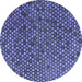 Round Abstract Blue Modern Rug, abs4541blu