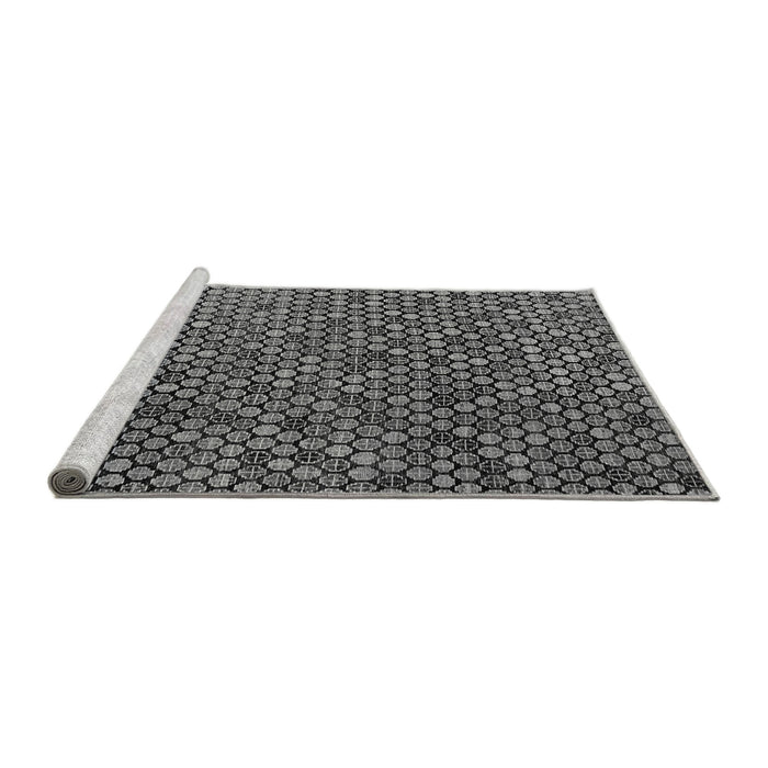 Sideview of Machine Washable Abstract Gray Modern Rug, wshabs4541gry