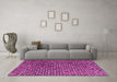 Machine Washable Abstract Pink Modern Rug in a Living Room, wshabs4541pnk