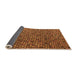 Sideview of Abstract Orange Modern Rug, abs4541org