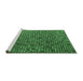 Sideview of Machine Washable Abstract Emerald Green Modern Area Rugs, wshabs4541emgrn