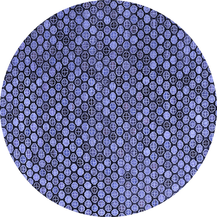 Round Machine Washable Abstract Blue Modern Rug, wshabs4541blu
