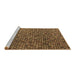 Sideview of Machine Washable Abstract Brown Modern Rug, wshabs4541brn