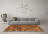 Machine Washable Abstract Orange Modern Rug, wshabs4541org