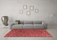 Machine Washable Abstract Red Modern Rug, wshabs4541red