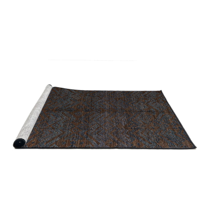 Sideview of Machine Washable Abstract Gray Rug, wshabs4542