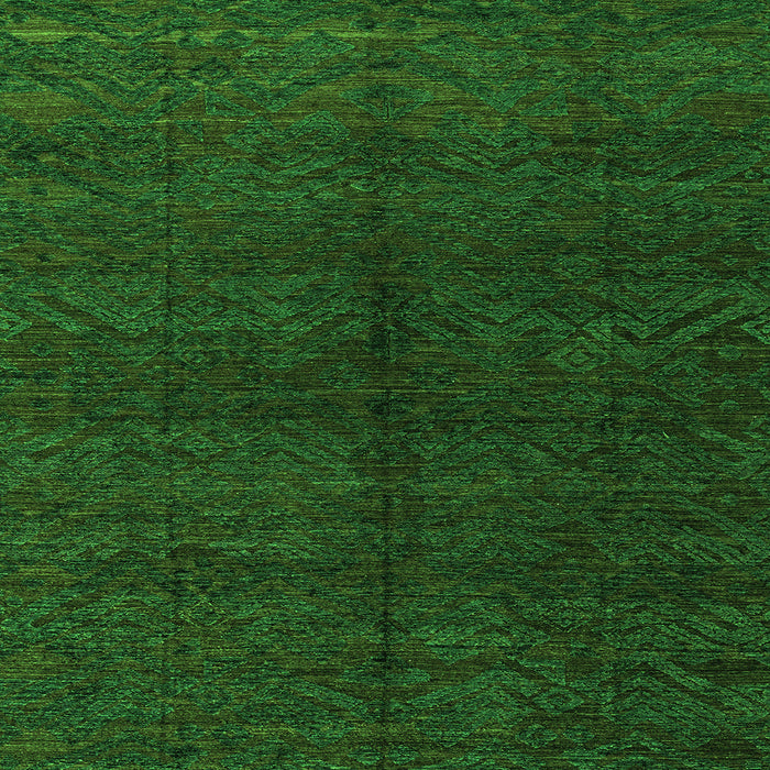 Square Machine Washable Abstract Green Modern Area Rugs, wshabs4542grn