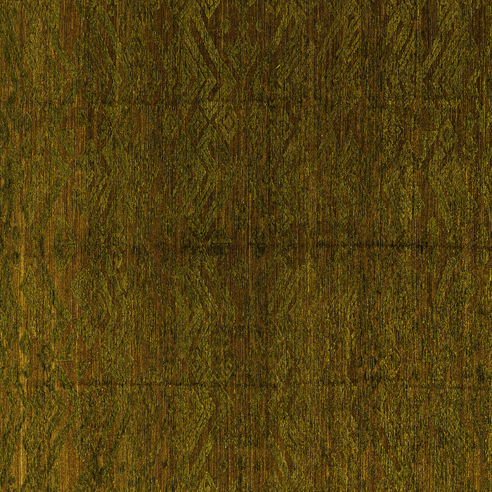 Square Machine Washable Abstract Yellow Modern Rug, wshabs4542yw