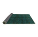 Sideview of Abstract Turquoise Modern Rug, abs4542turq