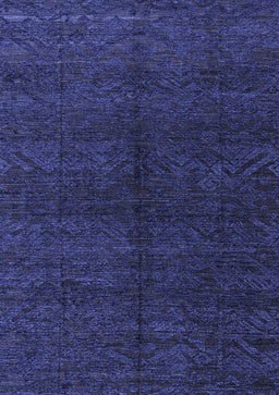 Abstract Blue Modern Rug, abs4542blu