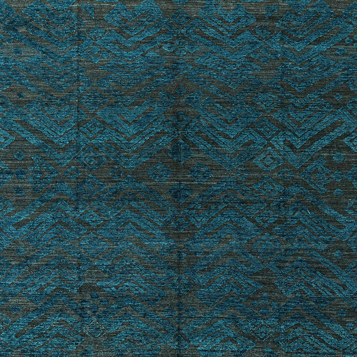 Abstract Light Blue Modern Rug, abs4542lblu