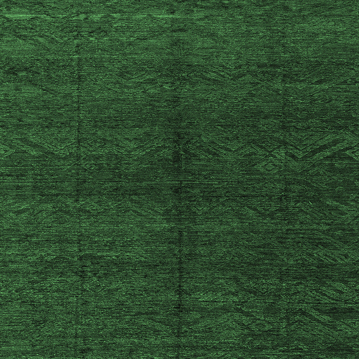 Square Machine Washable Abstract Emerald Green Modern Area Rugs, wshabs4542emgrn