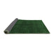 Sideview of Abstract Emerald Green Modern Rug, abs4542emgrn