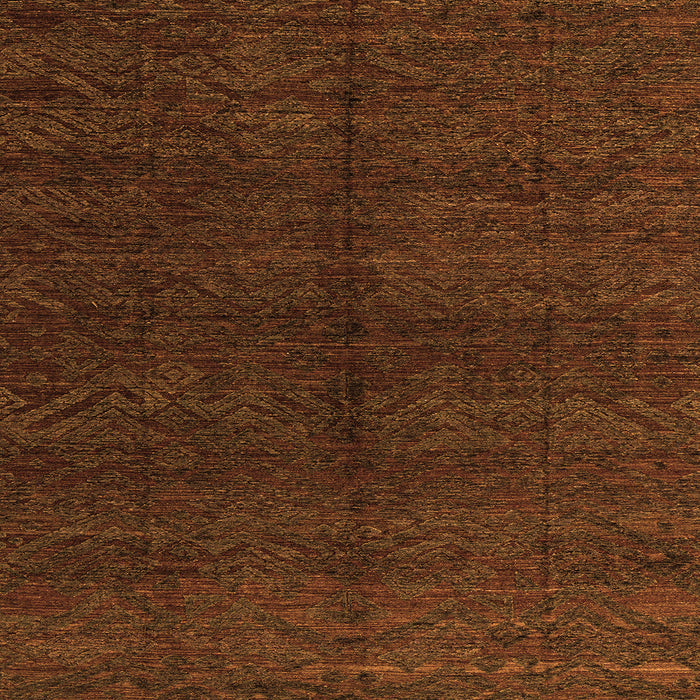 Square Machine Washable Abstract Orange Modern Area Rugs, wshabs4542org