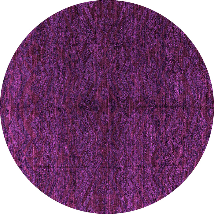 Round Machine Washable Abstract Pink Modern Rug, wshabs4542pnk