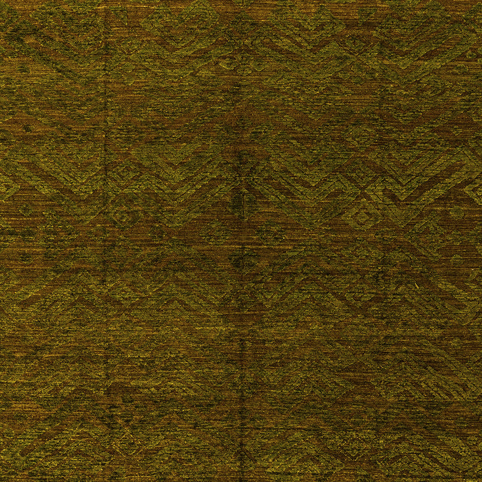 Machine Washable Abstract Yellow Modern Rug, wshabs4542yw