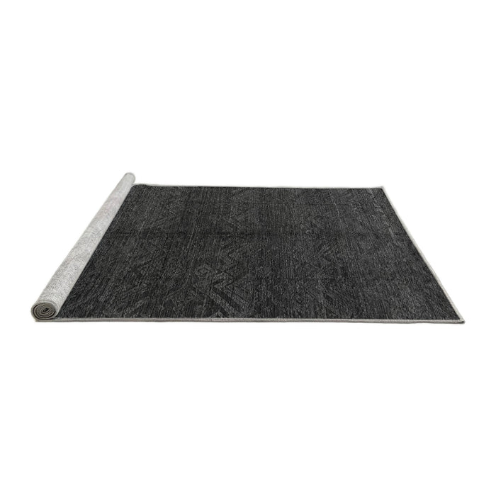 Sideview of Machine Washable Abstract Gray Modern Rug, wshabs4542gry