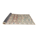 Sideview of Abstract Dark Almond Brown Modern Rug, abs4543