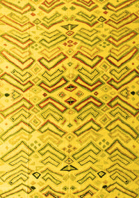 Abstract Yellow Modern Rug, abs4543yw