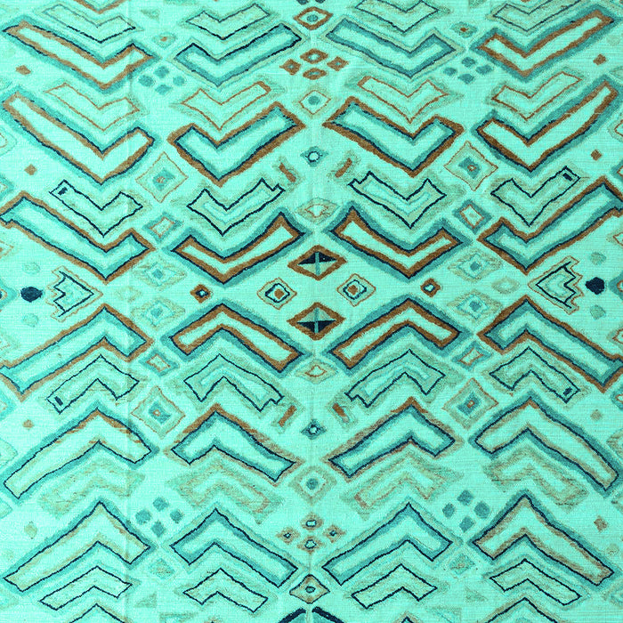 Machine Washable Abstract Turquoise Modern Area Rugs, wshabs4543turq