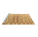 Sideview of Machine Washable Abstract Brown Modern Rug, wshabs4543brn