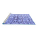 Sideview of Machine Washable Abstract Blue Modern Rug, wshabs4543blu