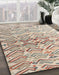 Machine Washable Abstract Dark Almond Brown Rug in a Family Room, wshabs4543