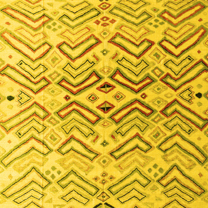 Machine Washable Abstract Yellow Modern Rug, wshabs4543yw