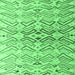 Square Machine Washable Abstract Emerald Green Modern Area Rugs, wshabs4543emgrn