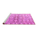 Sideview of Machine Washable Abstract Pink Modern Rug, wshabs4543pnk