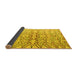 Sideview of Abstract Yellow Modern Rug, abs4543yw