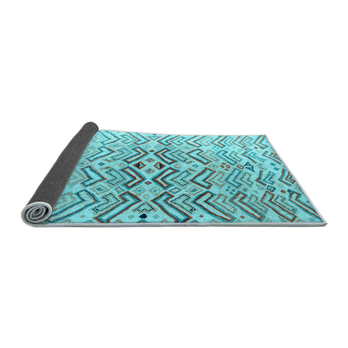 Sideview of Abstract Light Blue Modern Rug, abs4543lblu
