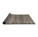 Sideview of Abstract Coffee Brown Modern Rug, abs4544